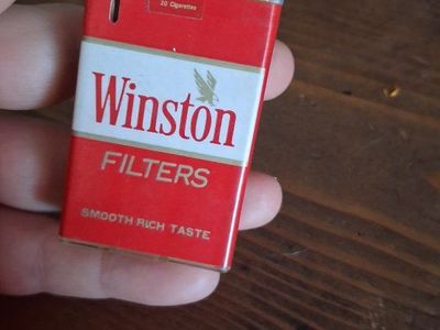 Vintage Winston Filters Cigarette Pack Lighter - Novelty Tobacco Advertising Collectible