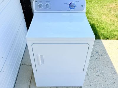 GE White Electric Dryer - Great Condition, Ready for Your Laundry Needs