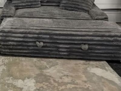 Grey mink love seat