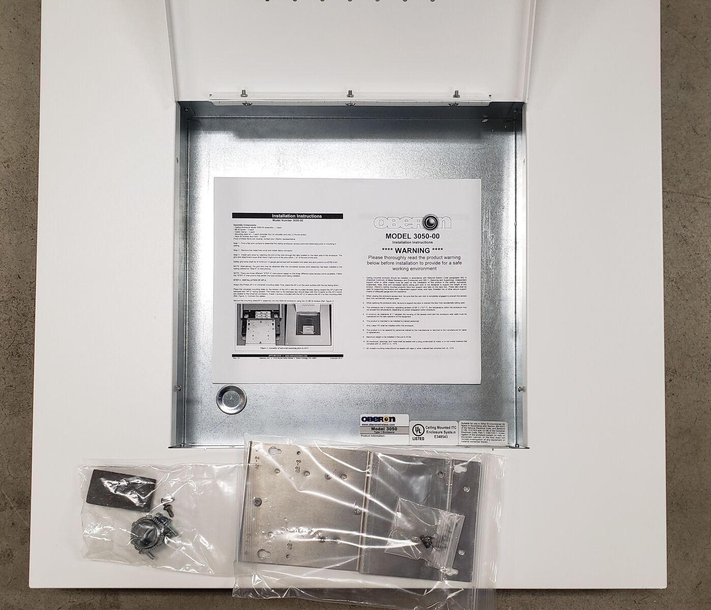 Oberon Suspended Ceiling Locking Enclosure for Wi-Fi/Network Access Points