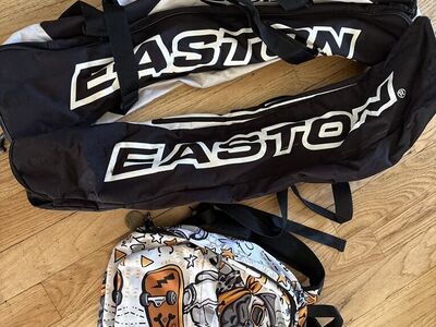 2 Easton Baseball Equipment Bags And 1 Backpack