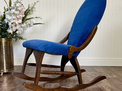 Vintage Victorian-Revival Parlor Rocking Chair