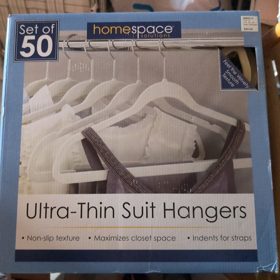 Ultra-thin velvety hangers