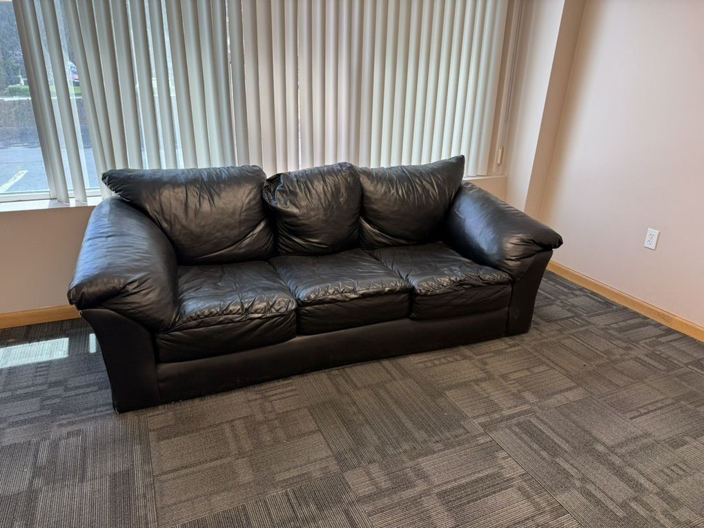 Black Vinyl Sofa