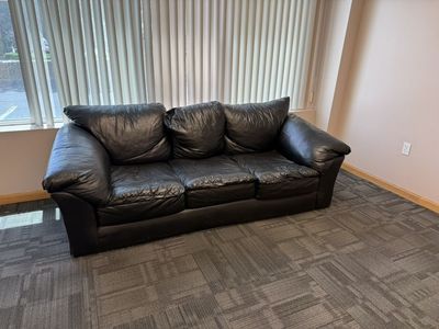 Black Vinyl Sofa