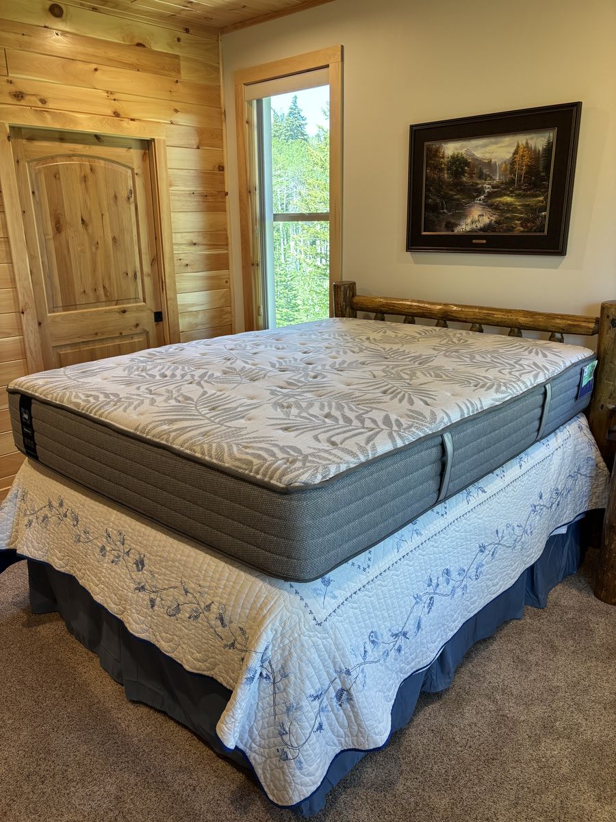 Sealy Posturepedic Queen Firm Mattress + Metal Frame + Topper