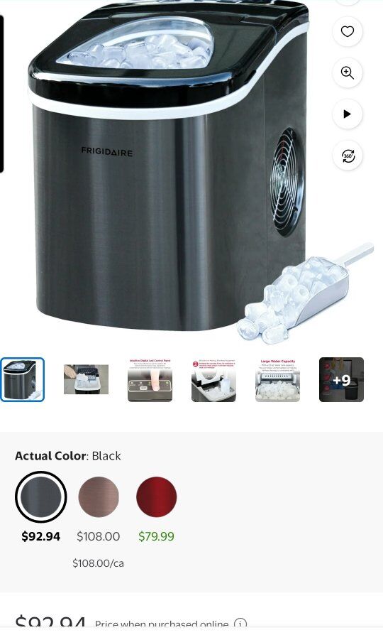 Frigidaire ice maker