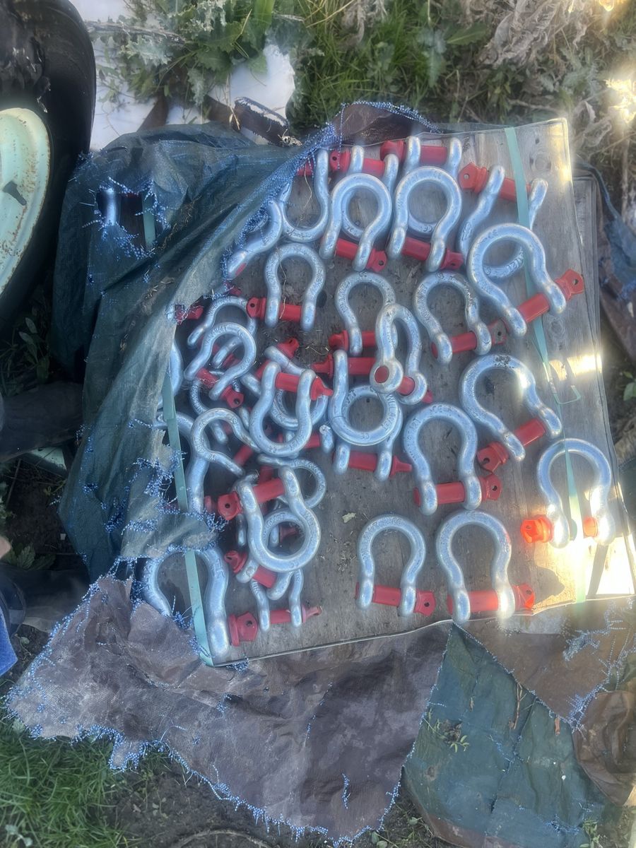 Heavy-Duty Bow Shackles - Set of 20+ Metal with Red Pins
