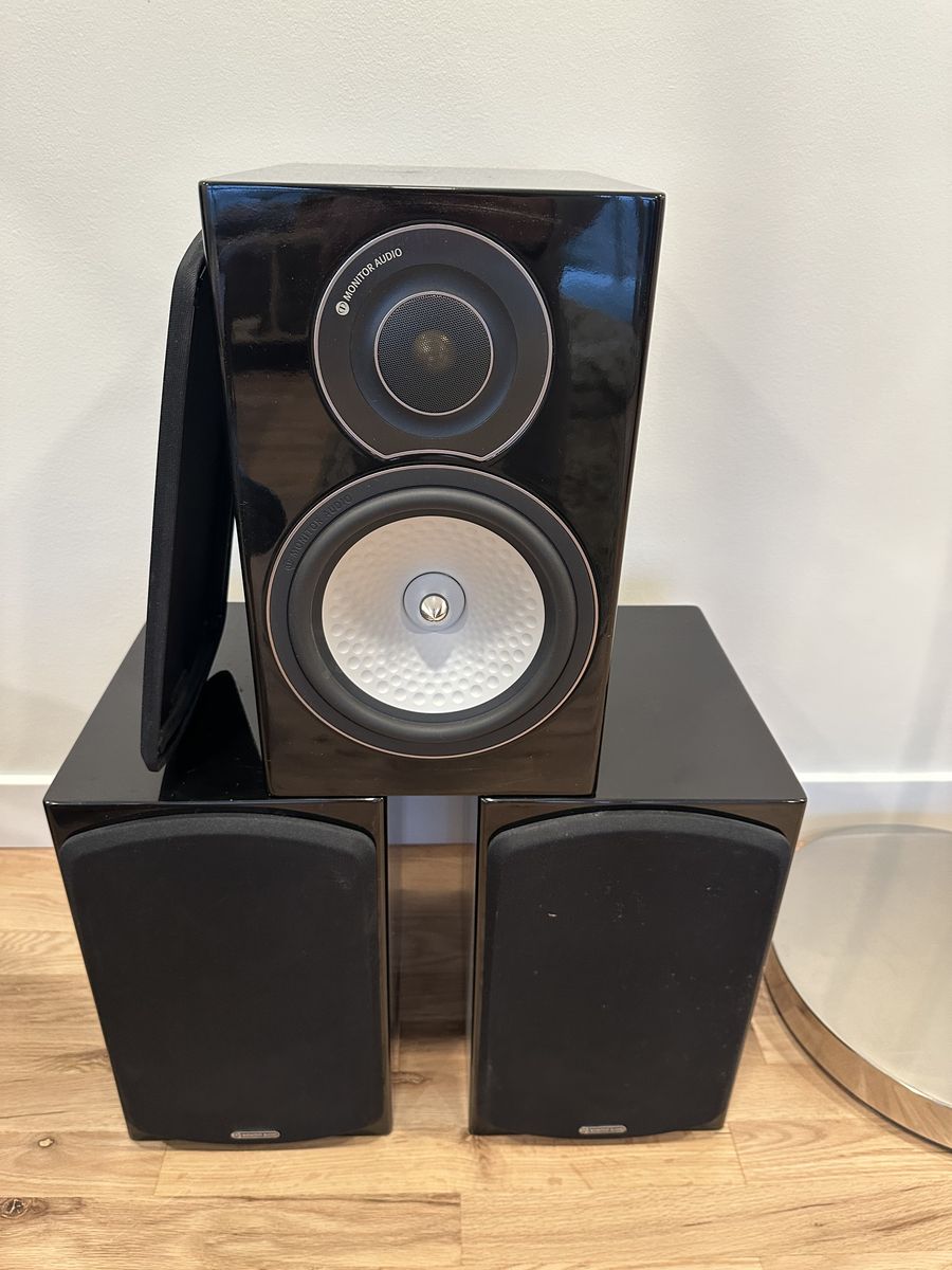 3 Monitor Audio Silver Bookshelf Speakers