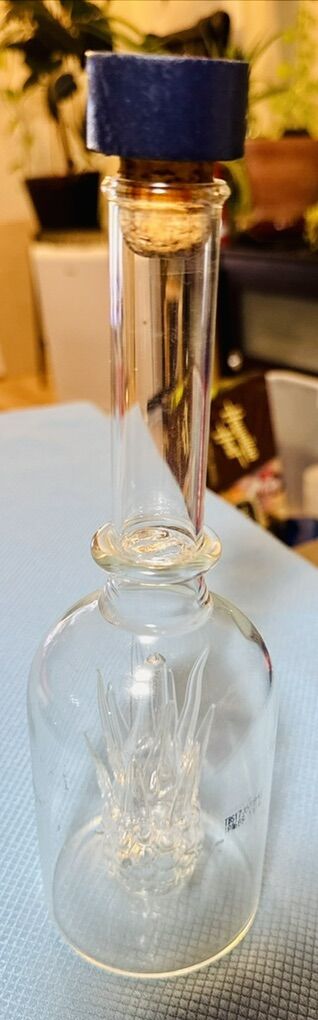 Milagro Tequila Bottle Blown Glass $14