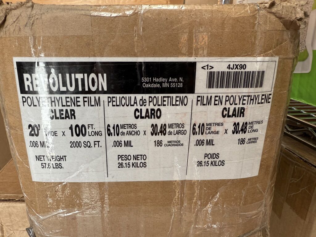 Clear Poly Sheeting - 6 Mil, 20' x 100'