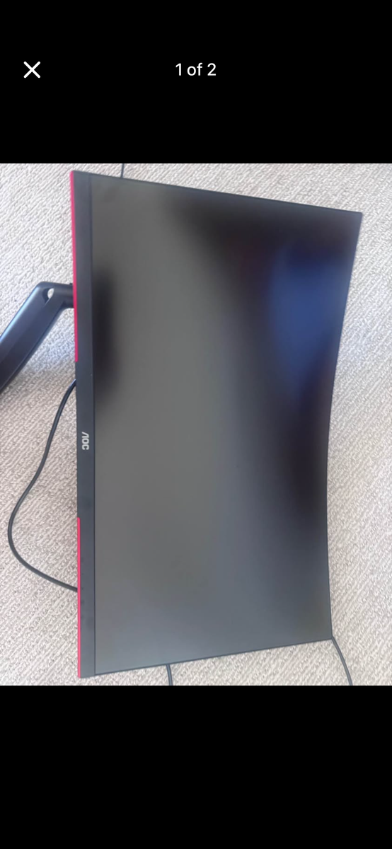 27” 1440p AOC monitor w/ arm