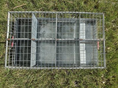 Large Galvanized Wire Cage with Dividers - Multi-Purpose Pet or Small Animal Enclosure