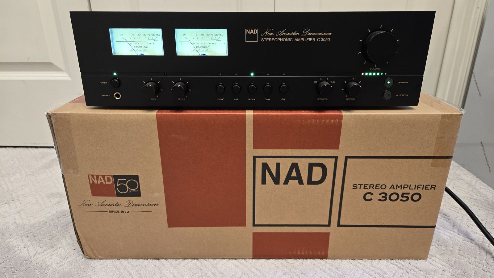 NAD C 3050 BluOS-D Stereophonic Amplifier with Original Box and Accessories