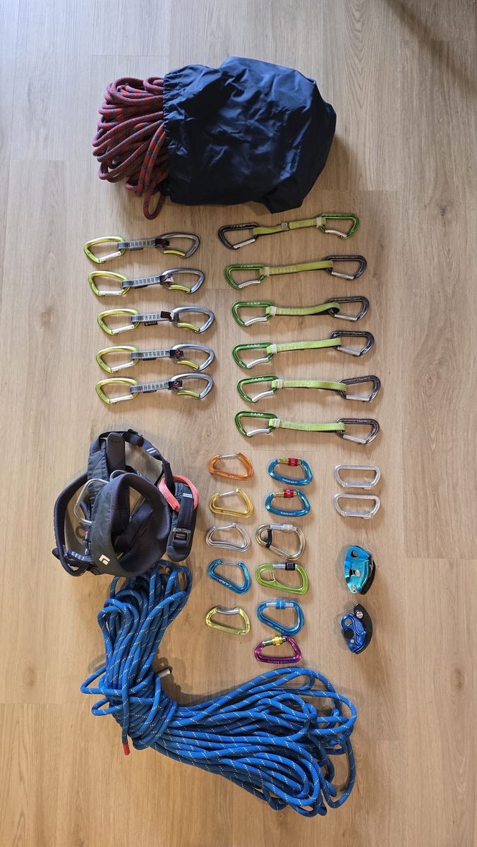 Climbing Quickdraws, Rope, Gri Gri, Harness & More