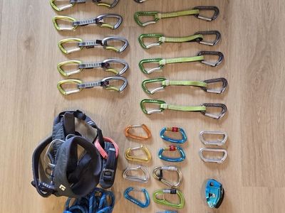 Climbing Quickdraws, Rope, Gri Gri, Harness & More