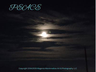 PEACE - Moon - stretched Canvas Print