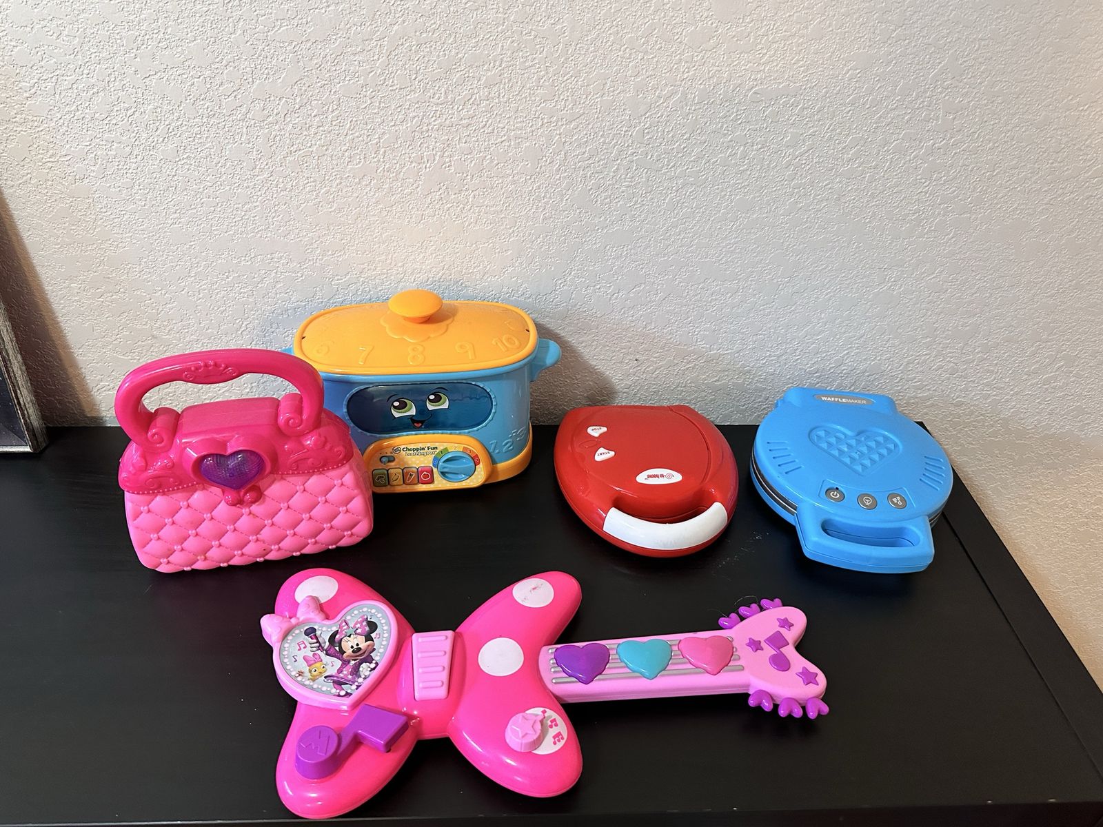Assorted Electronic Pretend Play Toys Bundle - LeapFrog, Minnie Mouse & Kitchen Set