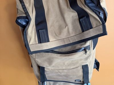 Mission Workshop Rolltop Backpack - Tan/Black Waxed Canvas - Durable & Weather-Resistant