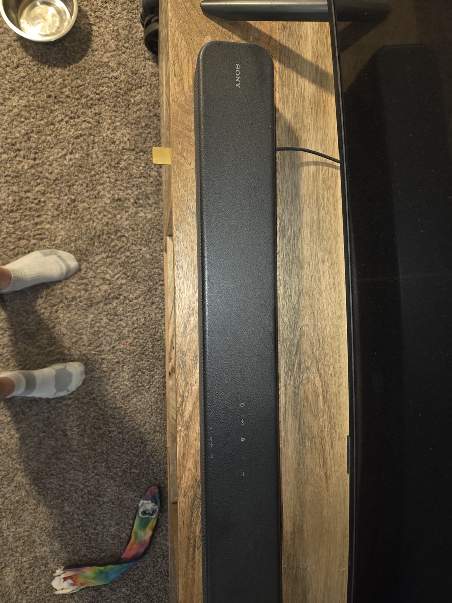 Tv and soundbar combination.