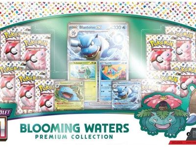 Pokemon 151 Blooming Waters Premium Collection — Sealed (12 packs + jumbo Blastoise)