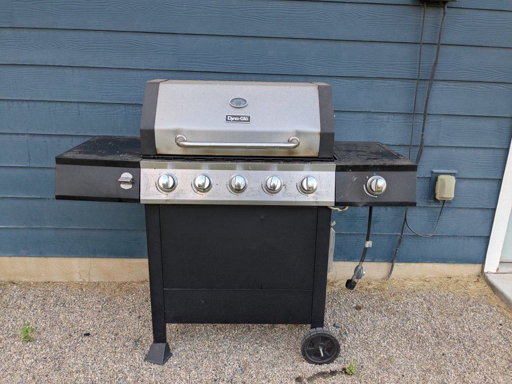 Free Dyna-Glo 5-Burner Propane Gas Grill with Side Burner
