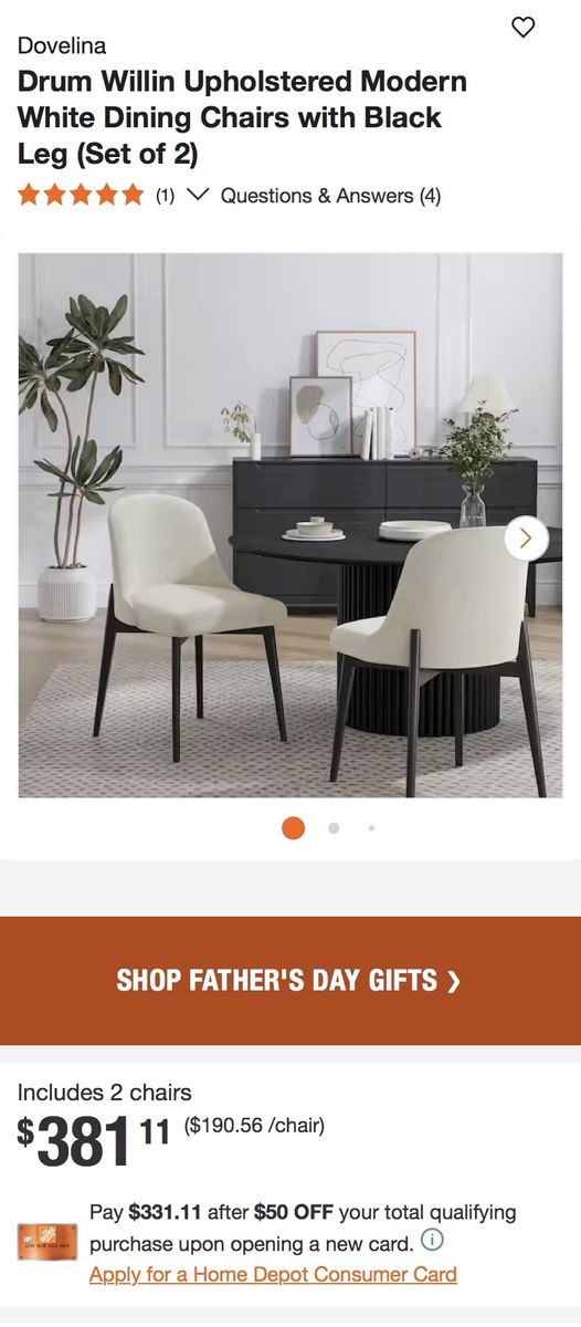 Brand new Dovelina Drum Willin Modern White Dining Chairs with Black Legs