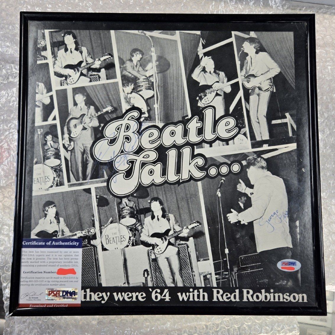 All 4 Beatles signed Vinyl (PSA-Authenticated)