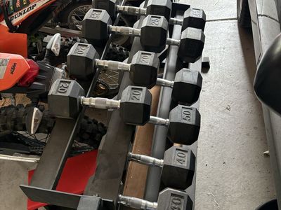Dumbells set and rack