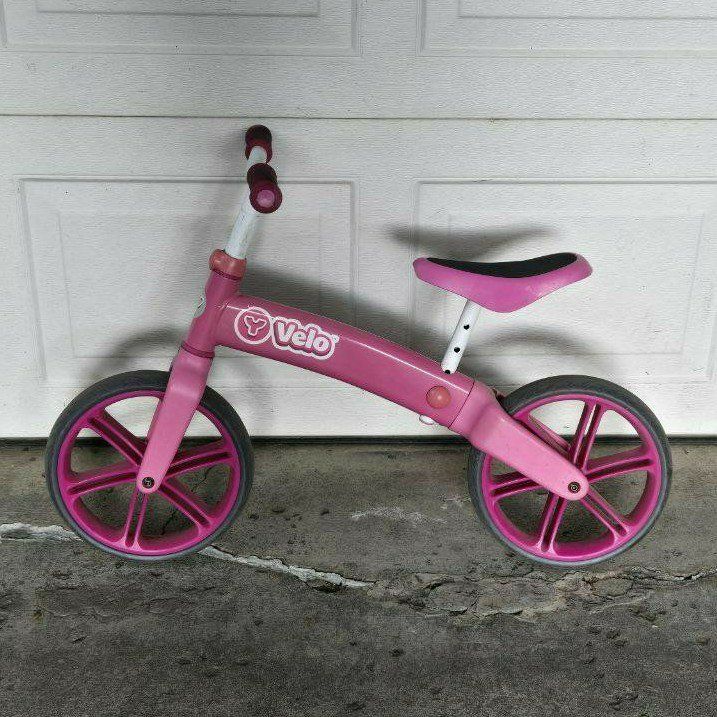 Girls Pink Y-Volution Velo Balance Bike 3-5 Years Strider 