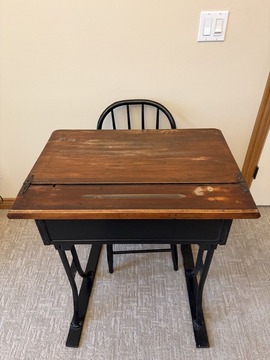 Antique School Desk and Chair