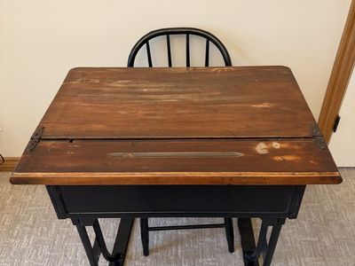 Antique School Desk and Chair