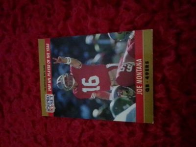 1989 Pro Set Joe Montana #16 San Francisco 49ers NFL Player of the Year Football Card error card
