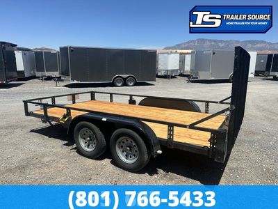7x16 Echo EA-16-15T Utility Trailer - 7K GVWR - Tire Chocks