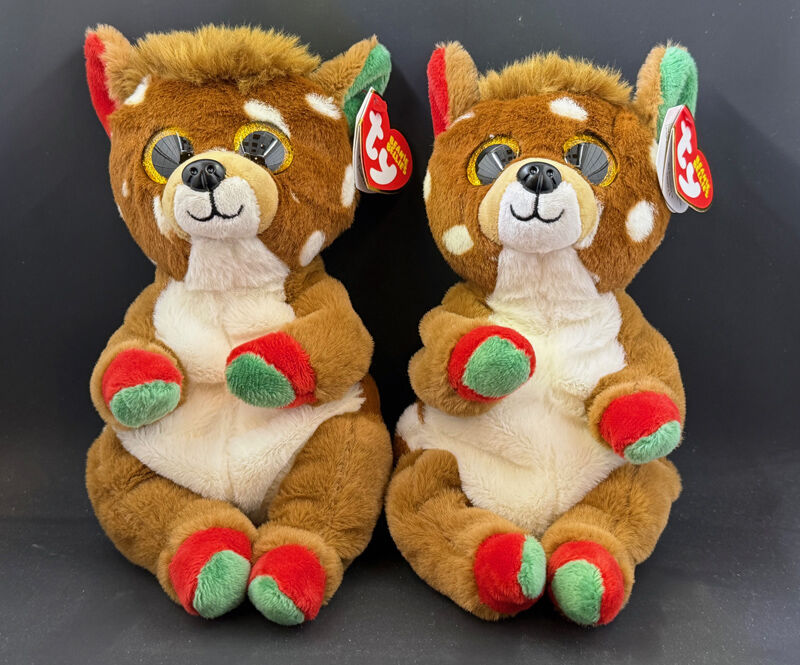 Juno the Christmas Reindeer Ty Beanie Bellies Babies Plush Toy