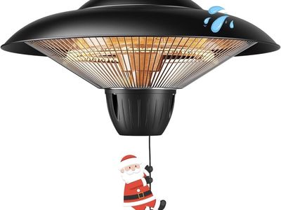 Hanging Electric Patio Heater - Carbon Fiber Tube Outdoor Heater with Chain