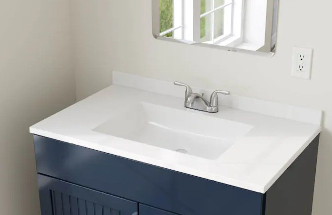 37" cultured marble vanity countertop