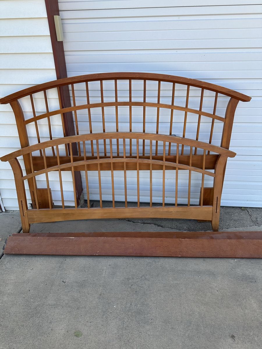 Solid wood queen bed frame - FREE