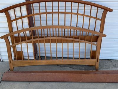 Solid wood queen bed frame - FREE