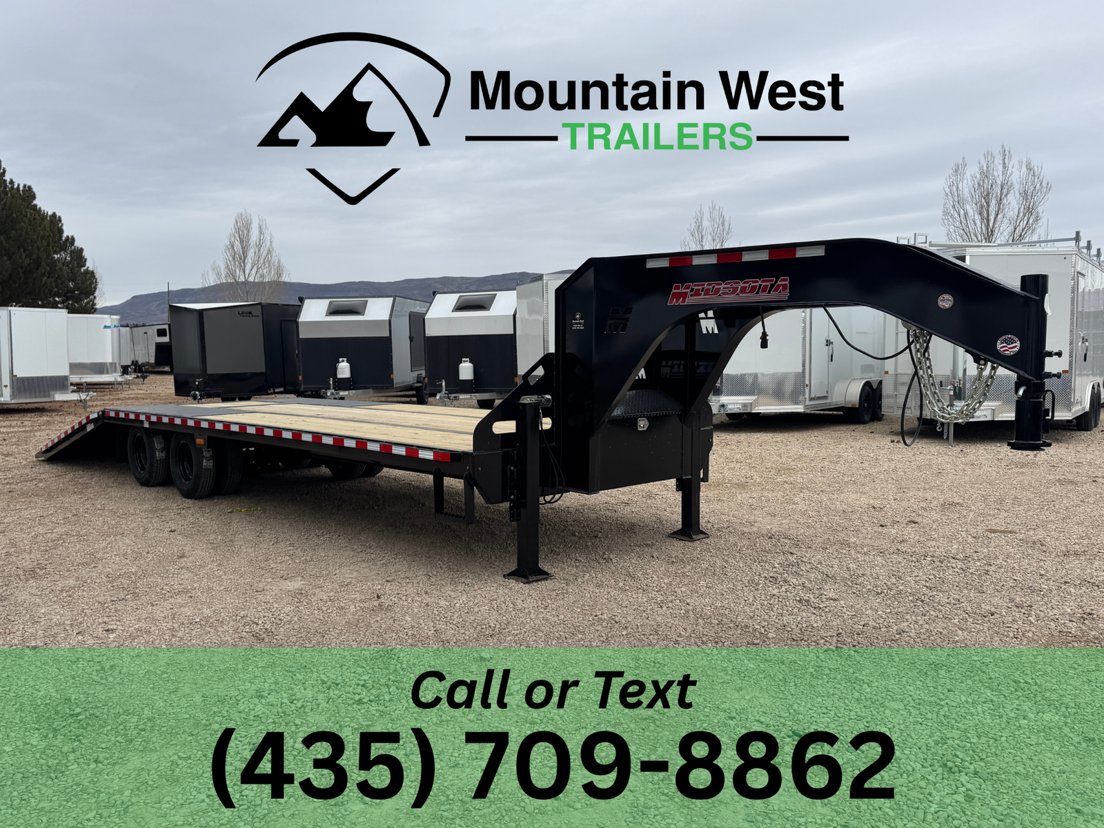2026 Midsota 8.5X32-25.9K Flatbed Deck Over Gooseneck Trailer