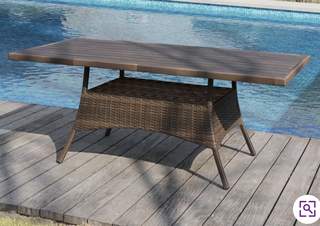 Brand new Brown Wicker Patio Dining Table 