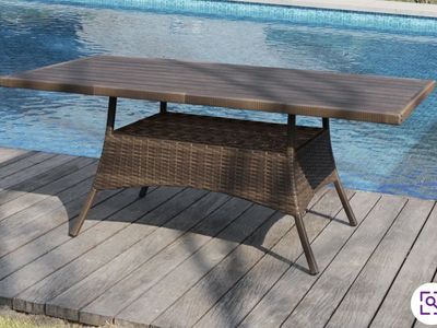 Brand new Brown Wicker Patio Dining Table