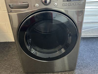 LG stainless electric dryer with steam refresh