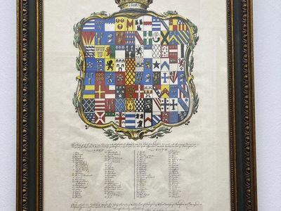 Framed Coat of Arms Print - Earl of Stamford & Booth Heraldry