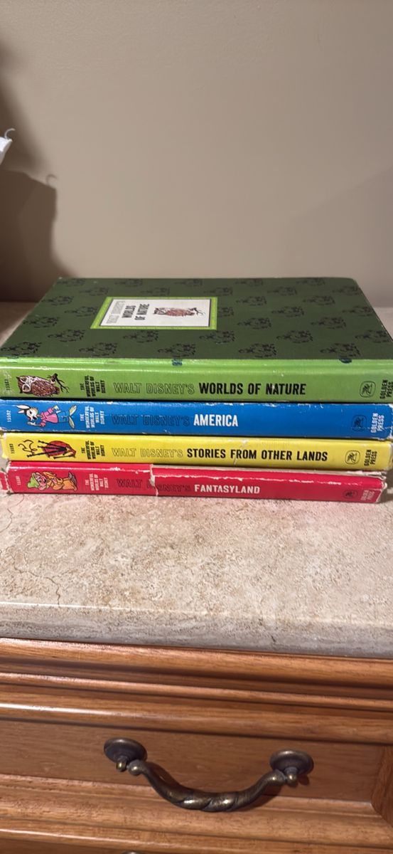Vintage Walt Disney's The Wonderful World of Books Set - 4 Hardcover Books