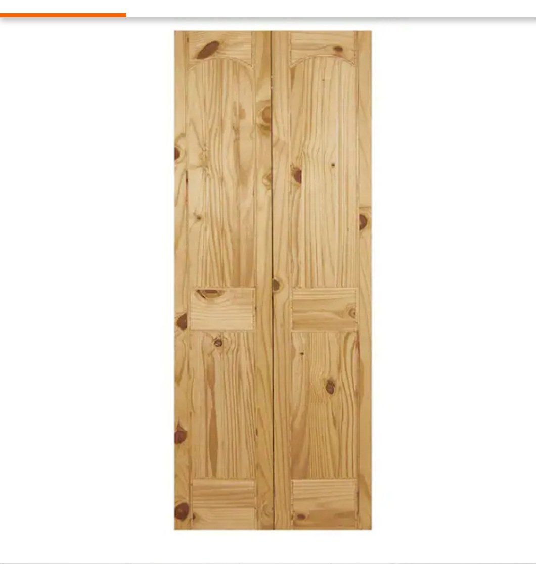 36" Unfinished Pine Bifold Door 80" – New in Box #528