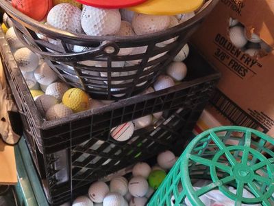Bulk Mixed Used Golf Balls Lot - Titleist, Callaway, Srixon (Basket & Crate)