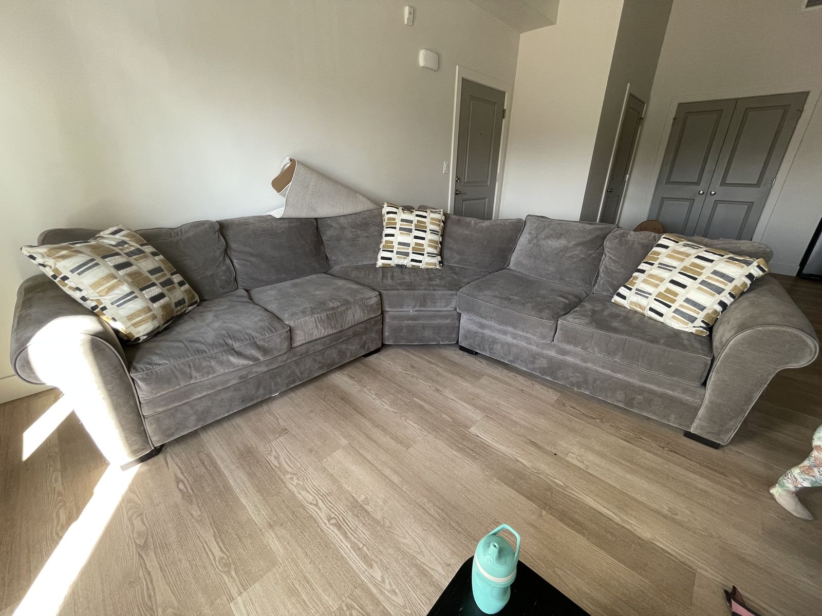 Large Grey Sectional Couch