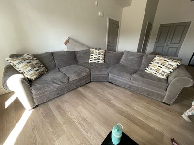 Large Grey Sectional Couch