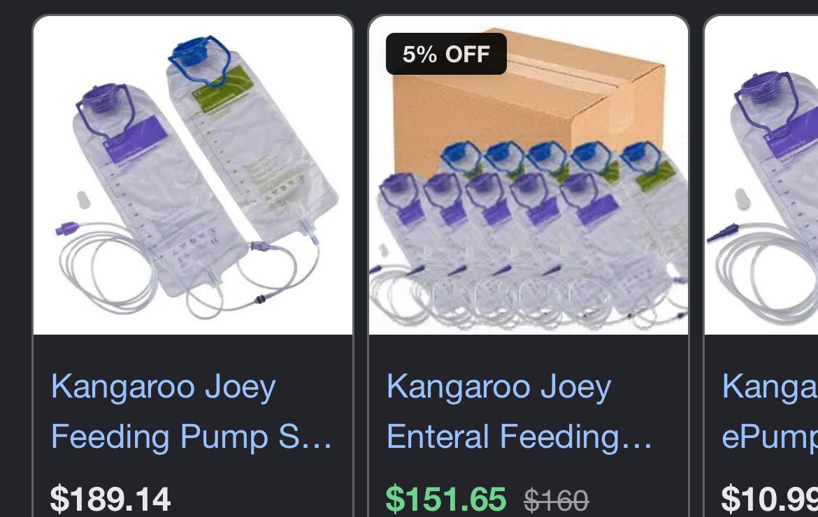 Feeding tube bag/ medical supplies.